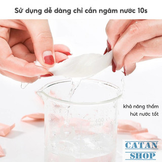 Khăn Rửa Mặt Cotton Dạng Viên Nén Mang Du Lịch, Khăn Giấy Nén Viên Kẹo Hồng Túi 100 Viên, 50 Viên