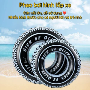 Phao Bơi Tròn Tập Bơi Cho Bé 3-16 Tuổi Mẫu Lốp Xe Rất Ngộ Nghĩnh Giúp Bé Đi Bơi Bể Bơi, Đi Tắm Biển Rất An Toàn PTE209