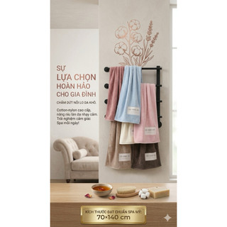 (tặng bông tắm)Khăn Tắm  Hàn Cao Cấp cỡ Lớn 70x140cm – Siêu Mềm Mịn, Thấm Hút Nhanh, Nhanh Khô, Khăn Tắm Gia Đình