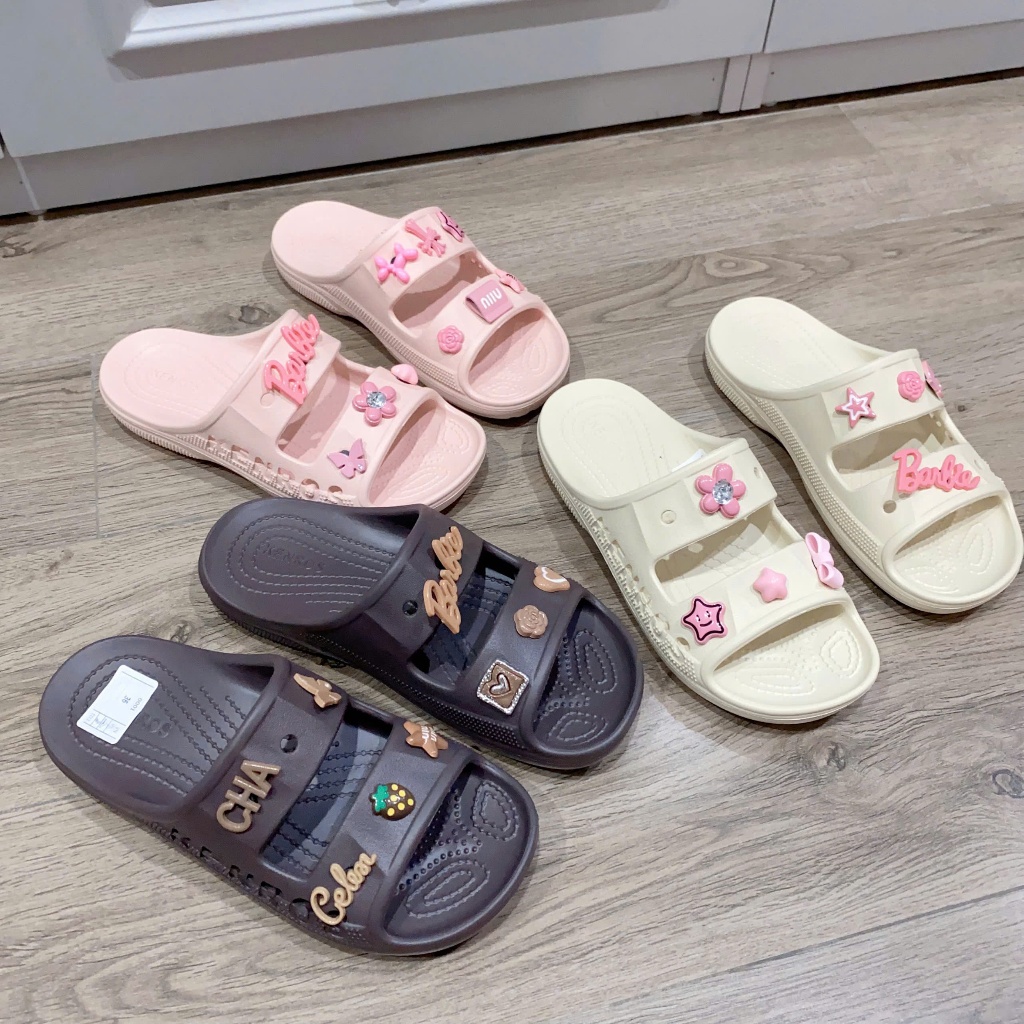 ( Tặng Charm Ngẫu Nhiên ) Dép Kenros Nữ Đế Cao 4cm, Chất Liệu Mềm Êm, Chống Trơn Trượt, Thiết Kế Đa Dạng Màu Sắc, Size