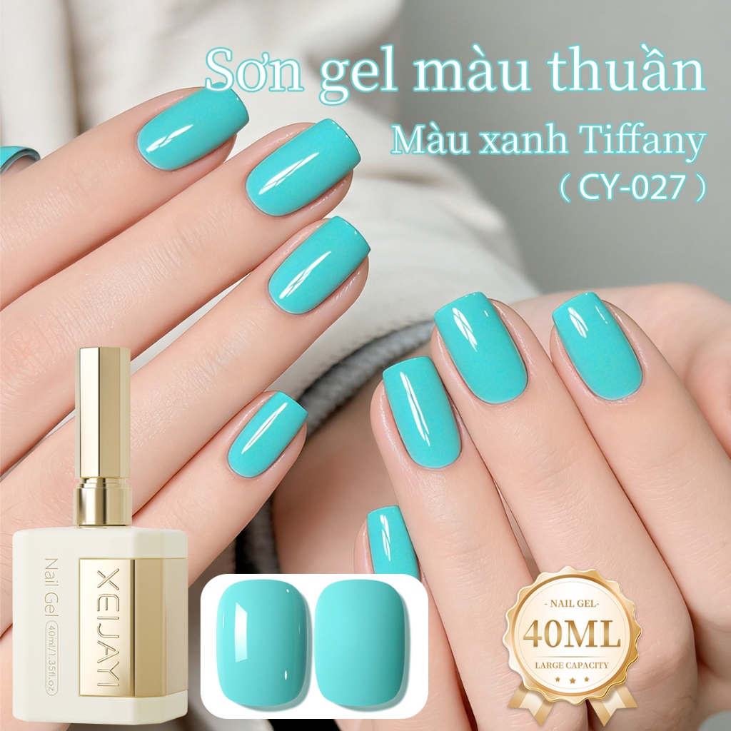 XEIJAYI 40ml - Sơn móng tay dạng gel màu xanh dương mới, bền màu và rực rỡ, phù hợp cho salon và tự làm tại nhà.