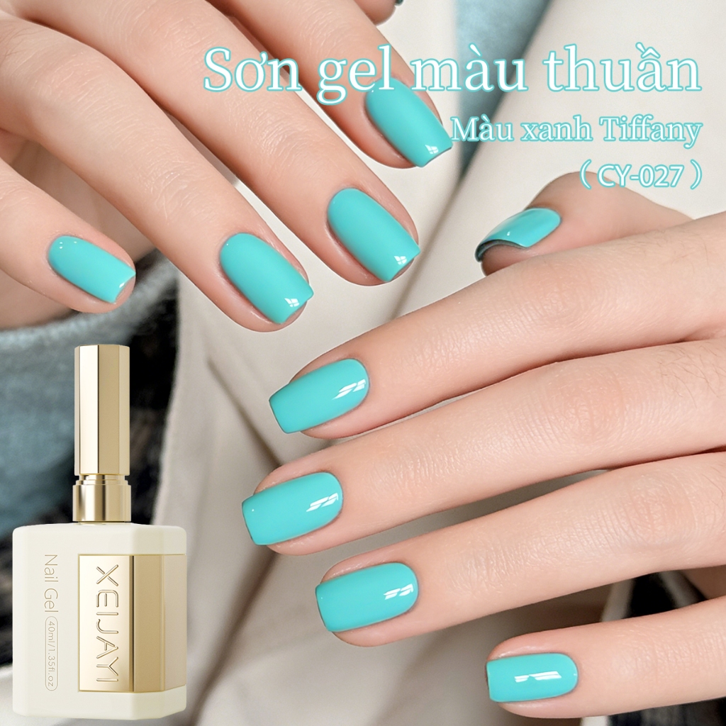 XEIJAYI 40ml - Sơn móng tay dạng gel màu xanh dương mới, bền màu và rực rỡ, phù hợp cho salon và tự làm tại nhà.