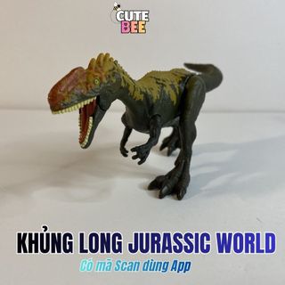 Mô hình Khủng long Jurassic World dài 18cm có khớp chuyển động và mã scan - Đồ chơi CUTE BEE