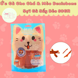 Bánh Thưởng Cho Gà Sấy Cho Chó Mèo DEXINBONE - Ức Gà Dinh Dưỡng Sấy Dẻo 90gr