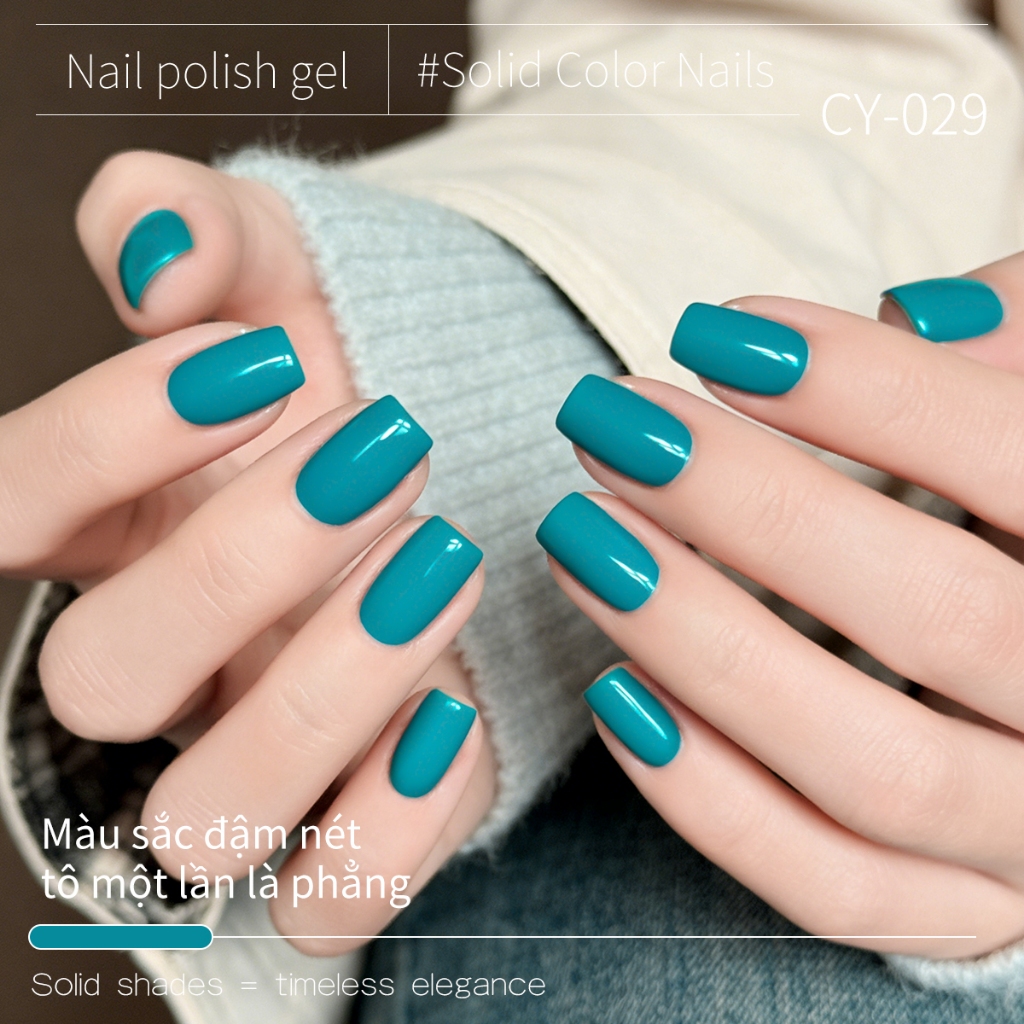 XEIJAYI 40ml - Deep lake blue-green gel nail polish, bền màu, thích hợp để tự làm tại nhà và sử dụng hàng ngày.