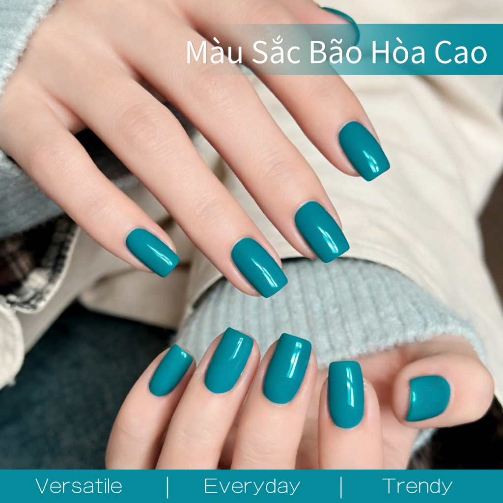 XEIJAYI 40ml - Deep lake blue-green gel nail polish, bền màu, thích hợp để tự làm tại nhà và sử dụng hàng ngày.