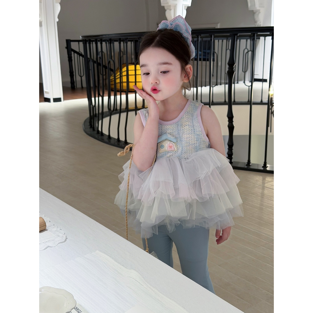 CANDI MIMI Áo babydoll sát nách nhiều tầng - NL6773