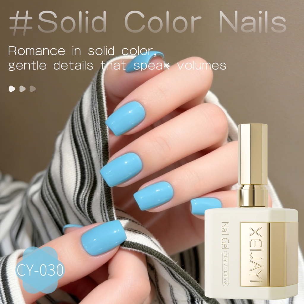XEIJAYI 40ml -Sơn móng tay dạng gel màu xanh da trời, thời trang và bền màu, phù hợp cho các tiệm nail và tự làm tại nhà