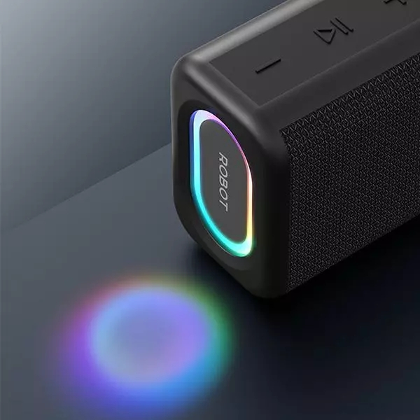 Loa mini ROBOT RB180 nhỏ gọn có đèn RGB, chống nước IPX4, pin trâu