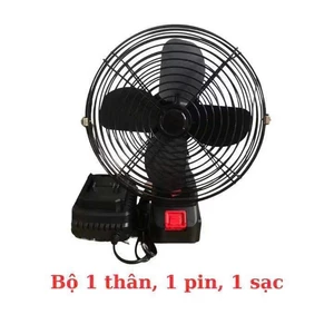 Quạt Tích Điện 8 Inch 10 Cell 48V – Quạt Để Bàn Mini 2 Tốc Độ, Gió Mạnh, Dùng Khi Mất Điện