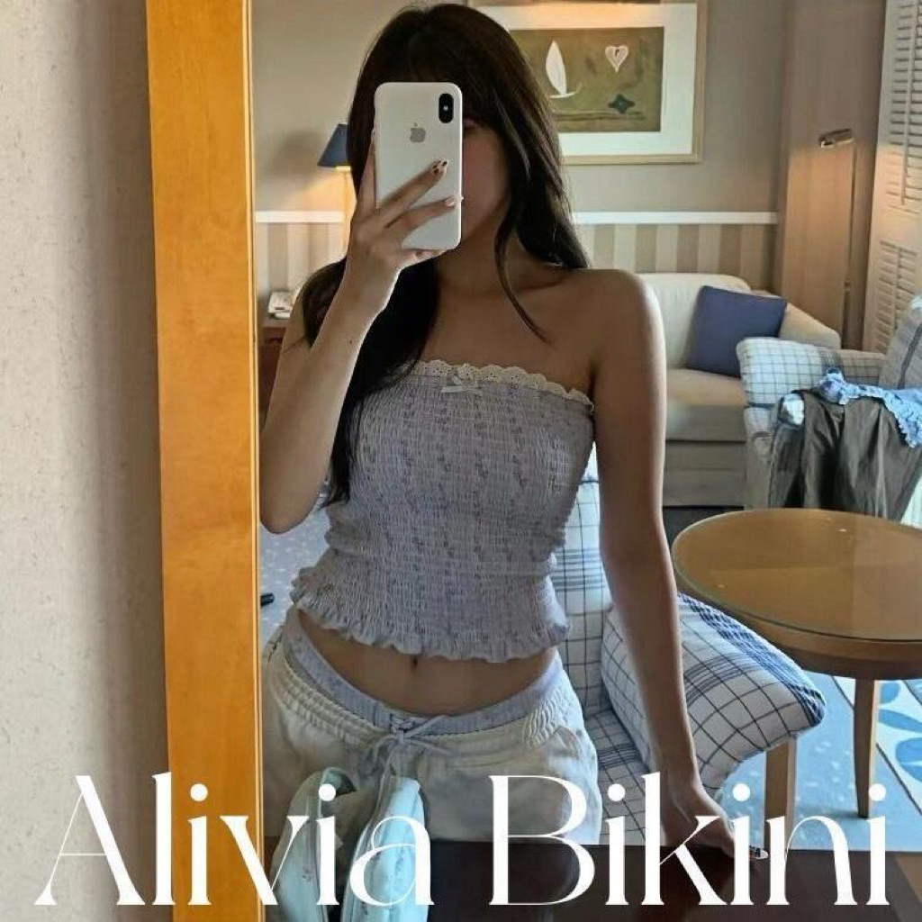 (Orrder 7-15n)Set Áo Quây 3 Chi Tiết Đi Biên Màu Tím Thuỷ Chung Kèm Chân Váy Ren Dây Nơ❤️