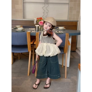 CANDI MIMI Áo babydoll be đính nơ sau cao cấp - NW6178