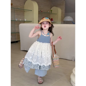 CANDI MIMI Váy babydoll phối voan và kẻ - NW6310