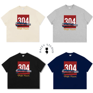 Áo thun yêu nước form Boxy Halev Brand in hình đoàn tàu Việt Nam chất Cotton Premium 260gsm