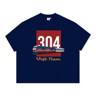 Áo thun yêu nước form Boxy Halev Brand in hình đoàn tàu Việt Nam chất Cotton Premium 260gsm