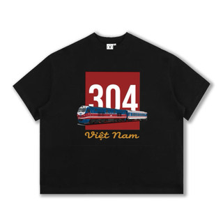 Áo thun yêu nước form Boxy Halev Brand in hình đoàn tàu Việt Nam chất Cotton Premium 260gsm