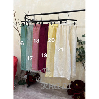 Quần lụa dáng xuông cạp chun nhiều màu