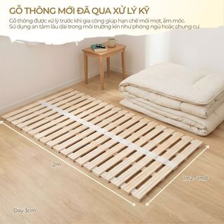 Giường Gỗ Pallet Cuộn Giá Rẻ Nhiều Kích Thước 1m2 1m4 1m6x2m 1m8x2m Gỗ Tự Nhiên Thiết Kế Cuộn Giá Rẻ