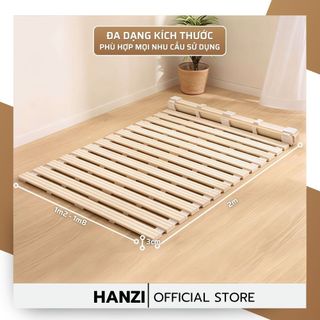 GIƯỜNG PALLET CUỘN Trải Sàn Gỗ Thông – Gấp Gọn Cuộn Tròn – Kiểu Nhật Hàn Tiết Kiệm Diện Tích