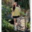 Áo babydoll thô boil ren hạt cổ sen RIBI TOP