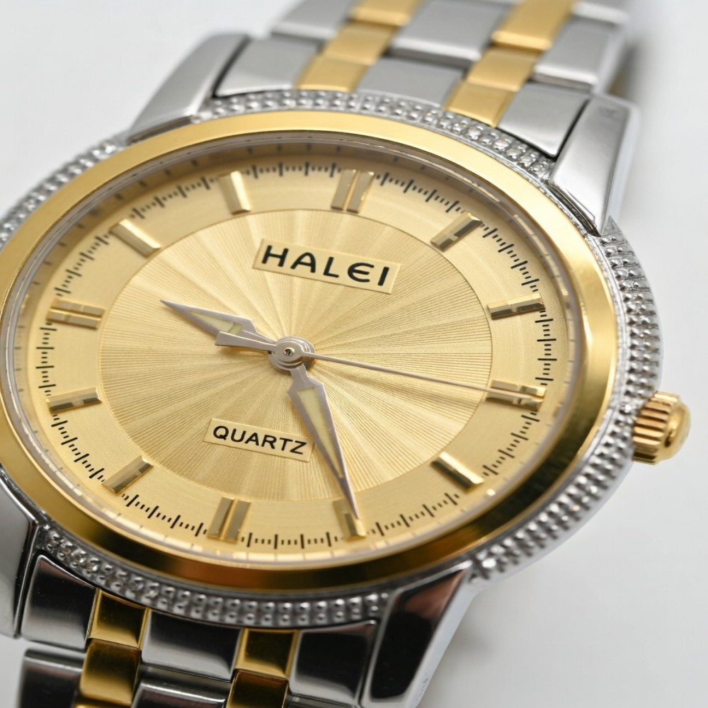 Đồng Hồ Đôi Nữ Halei HL501 Dây Thép Không Gỉ Máy Nhật Chống Nước 3ATM Tặng Pin Dự Phòng