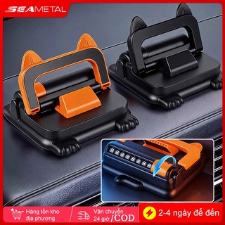 SEAMETAL Bảng điều khiển Giá đỡ điện thoại ô tô điện thoại ô tô Biển số đỗ xe 360° Xoay ổn định Giá đỡ