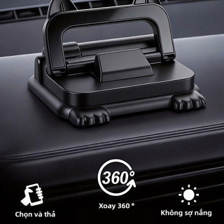 SEAMETAL Bảng điều khiển Giá đỡ điện thoại ô tô điện thoại ô tô Biển số đỗ xe 360° Xoay ổn định Giá đỡ