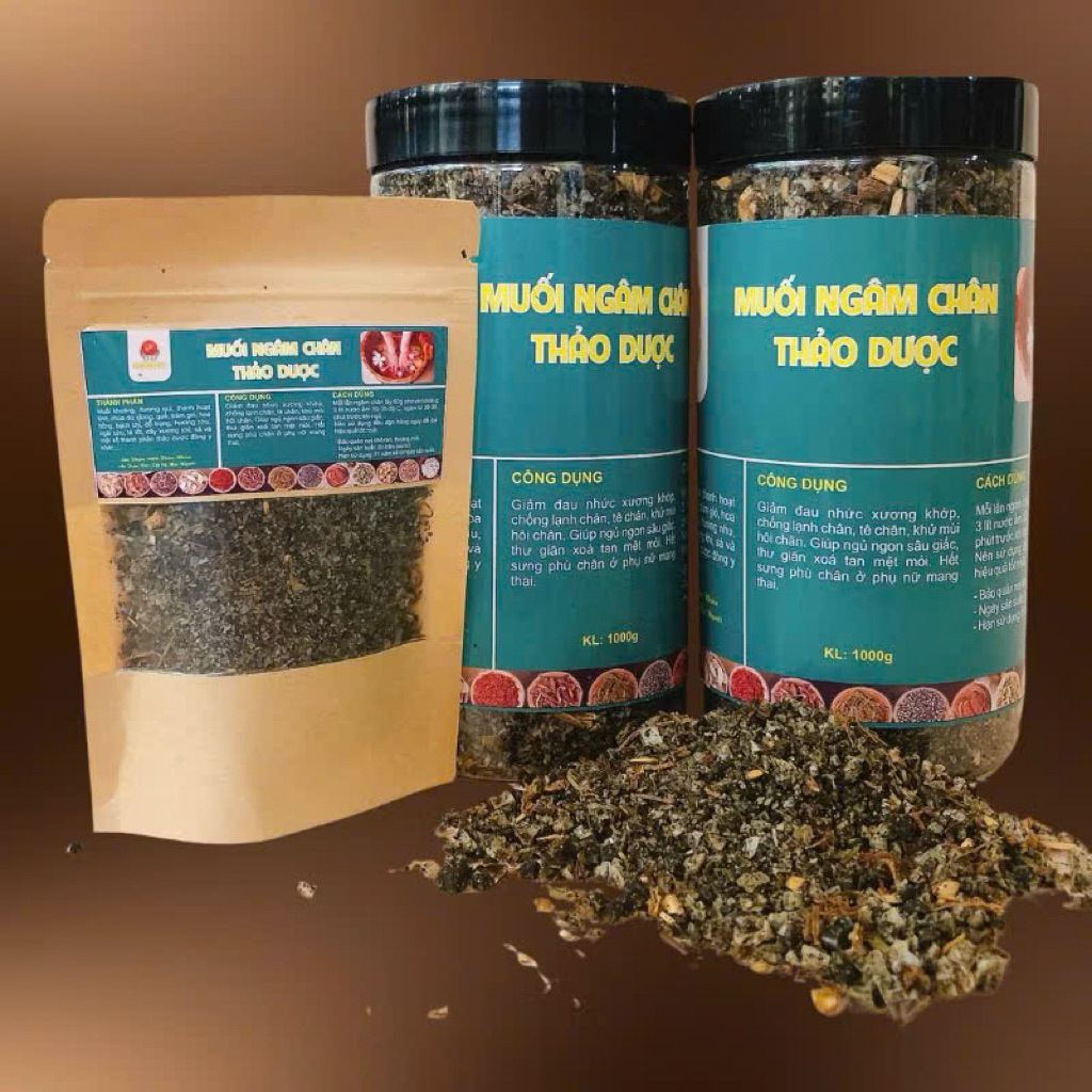 Muối Ngâm Chân Thảo Dược 1kg - Muối Nguyên Hữu - Thải Độc Thư Giãn, Giảm Sưng Phù Cho Mẹ Bầu @suúhishop94