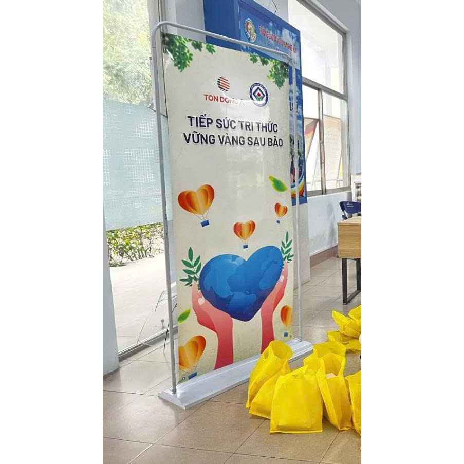 Standee Quảng Cáo BEDO 80x180cm Khung Vuông Chân Nước Đứng Vững Thay Banner Dễ Dàng Hiện Đại