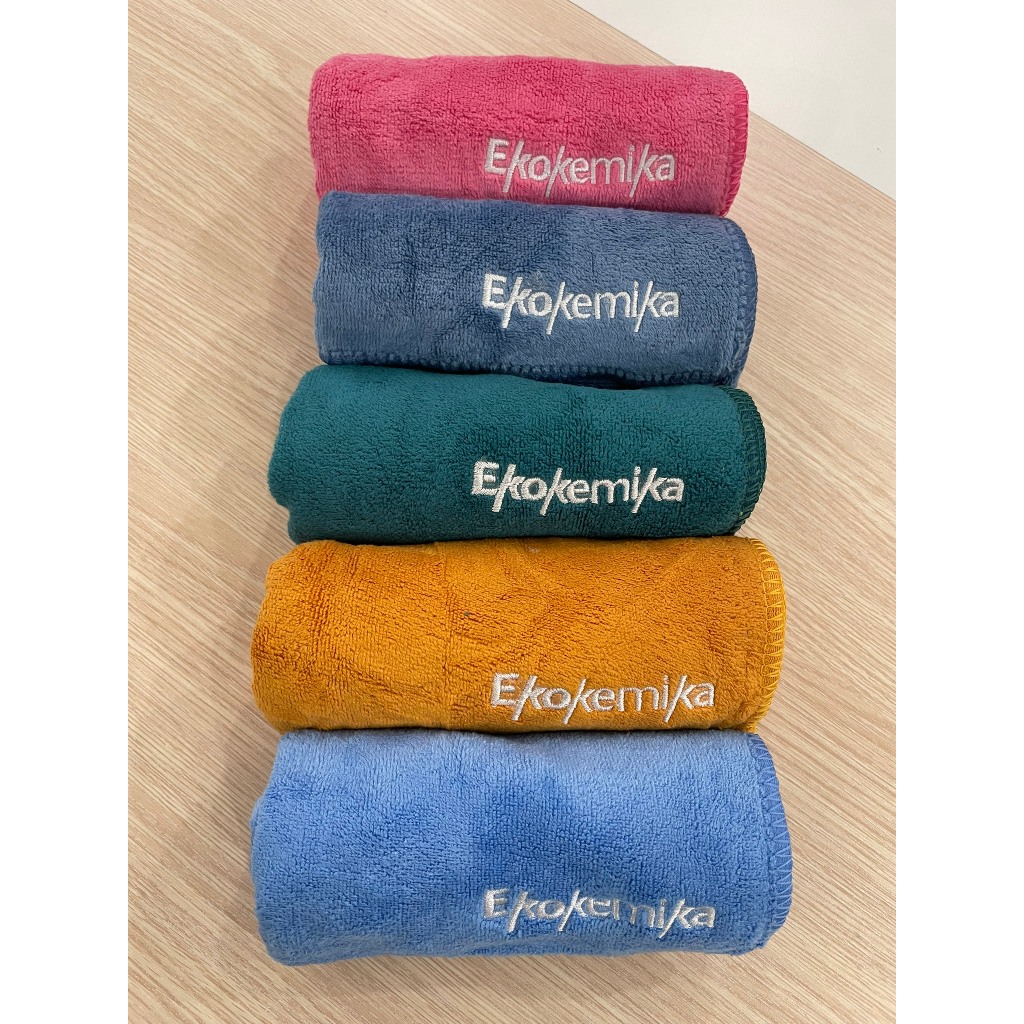 Khăn rửa xe microfiber made in Viet Nam thêu chữ Ekokemika