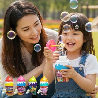 Chai bong bóng , Đảo ngược không tràn chất lỏng 30ML Đồ chơi thổi bong bóng cho trẻ em, Hình dạng kem cầm tay dễ thư