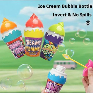 Chai bong bóng , Đảo ngược không tràn chất lỏng 30ML Đồ chơi thổi bong bóng cho trẻ em, Hình dạng kem cầm tay dễ thư