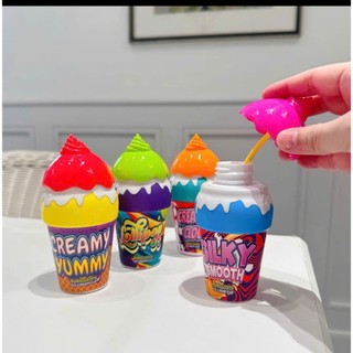 Chai bong bóng , Đảo ngược không tràn chất lỏng 30ML Đồ chơi thổi bong bóng cho trẻ em, Hình dạng kem cầm tay dễ thư