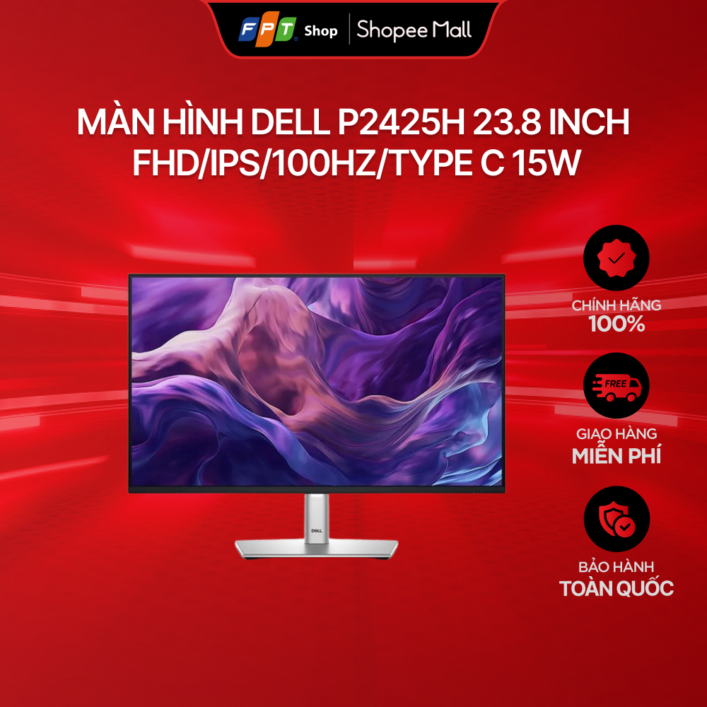 Màn hình Dell P2425H 23.8 inch Full HD/IPS/100Hz/Type C 15W | Shopee ...