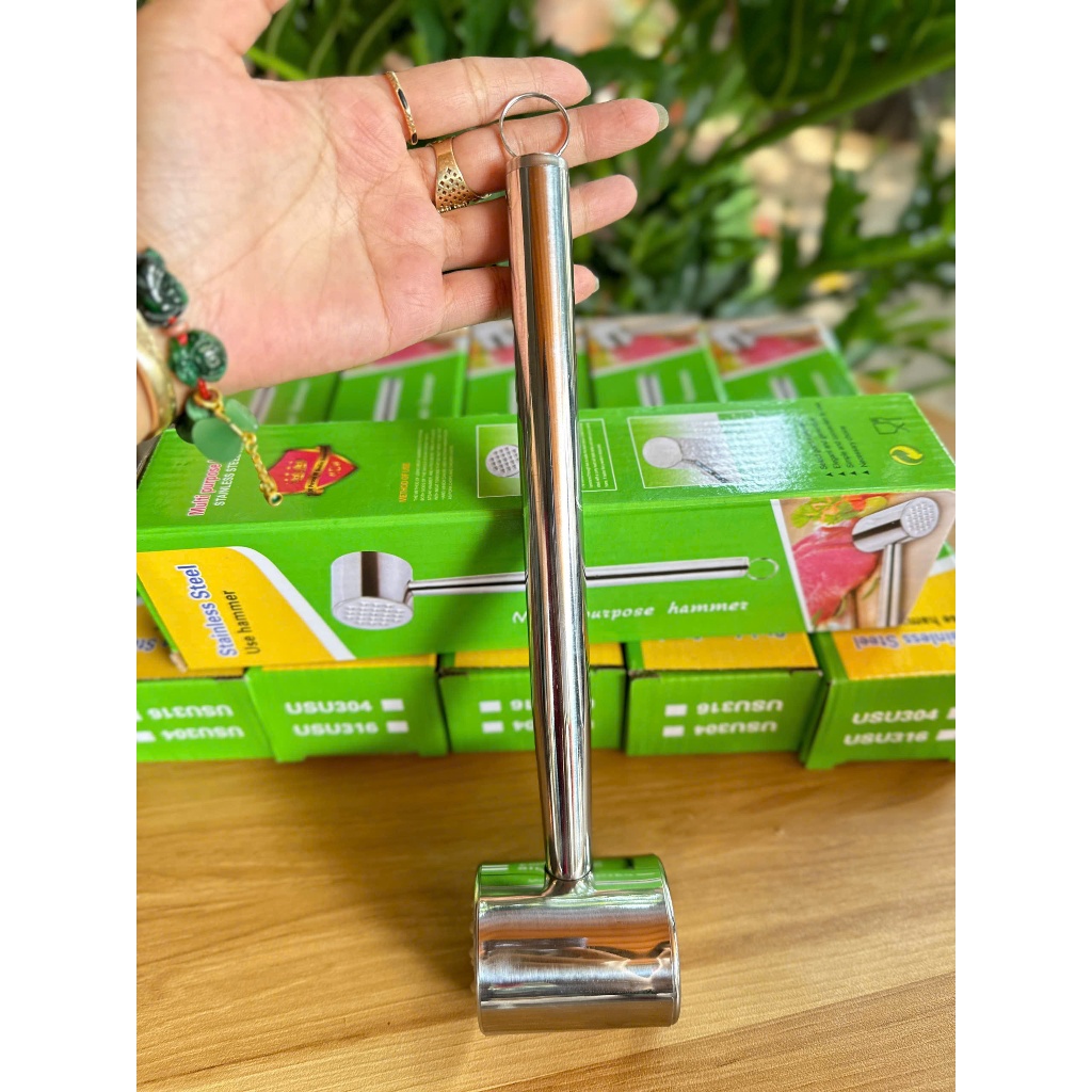 BÚA ĐẬP THỊT INOX CAO CẤP – DỤNG CỤ NHÀ BẾP ĐA NĂNG