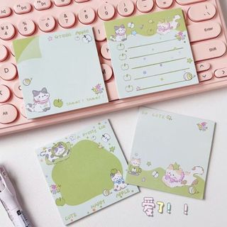 LEAFBOOK Giấy Note Ghi Chú Hoạt Hình/ Sticky Notes Ghi Nhớ Mini – Nhiều Mẫu Dễ Thương, Tiện Lợi Cho Học Sinh & Văn phòng