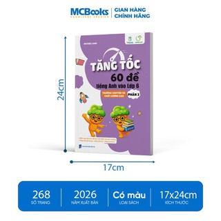 Sách - Combo Tăng Tốc – 60 Đề Tiếng Anh Vào Lớp 6 – Trường Chuyên Và Chất Lượng Cao