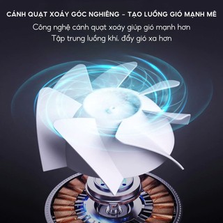 [Cao Cấp] Quạt Để Bàn Mini Tích Điện Màn Hình LCD Cảm Ứng 100 Cấp Độ Siêu Mát Không Ồn Xoay 720 Độ