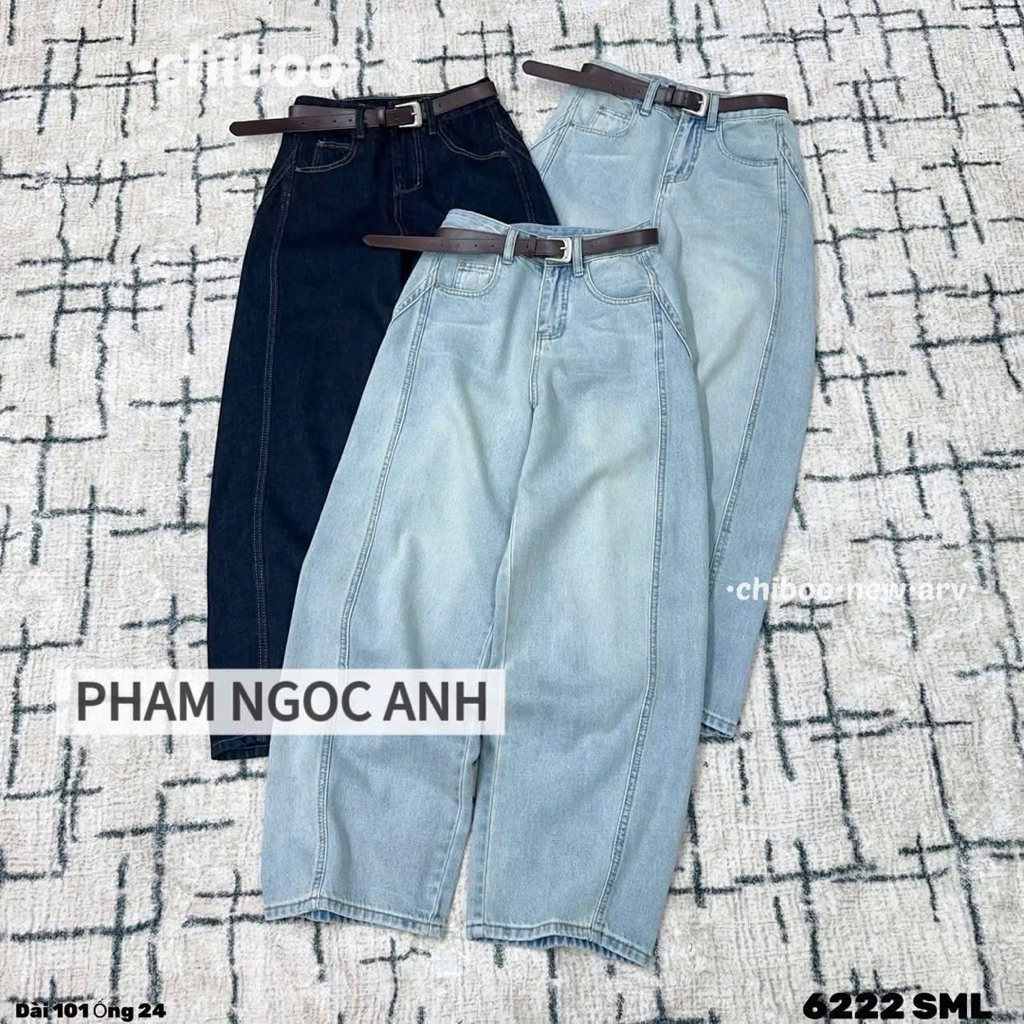 Quần jeans suông trơn siêu hot
