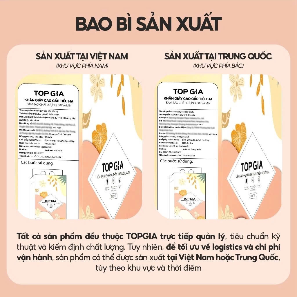 Giấy vệ sinh treo tường TopGia Tiểu Hạ 1000 tờ làm từ bột gỗ thiên nhiên 6 bịch hoặc 10 bịch