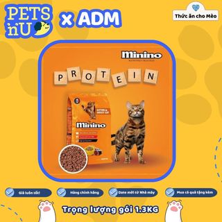 [CHÍNH HÃNG] [GIÁ TỐT] [TIẾT KIỆM] [TẶNG QUÀ] Thức Ăn Hạt Minino Tuna Cho Mèo Mọi Độ Tuổi Bổ Sung Đạm Và Canxi - 1.3kg