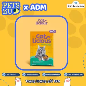 CHÍNH HÃNG] [GIÁ TỐT] [TIẾT KIỆM] [TẶNG QUÀ] Thức ăn hạt Catlicious cho mèo vị Cá biển túi 1kg