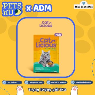 CHÍNH HÃNG] [GIÁ TỐT] [TIẾT KIỆM] [TẶNG QUÀ] Thức ăn hạt Catlicious cho mèo vị Cá biển túi 1kg