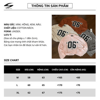 [SẢN PHẨM MỚI] Áo Thun Tay Dài 06 Cotton Rách Long Sleeve Unisex Boxy Nhiều Màu | SSSTORE.Aesthetic