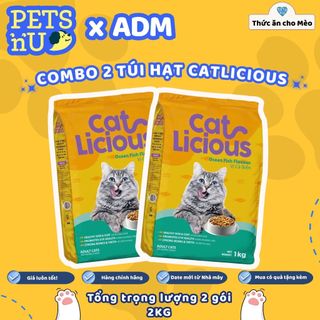 CHÍNH HÃNG] [GIÁ TỐT] [TIẾT KIỆM] [TẶNG QUÀ] Thức ăn hạt Catlicious cho mèo vị Cá biển túi 1kg