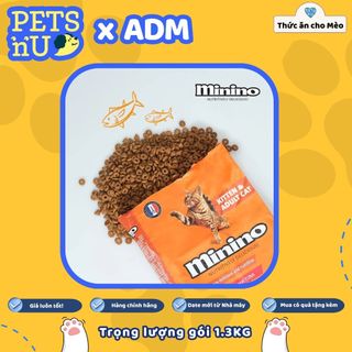[CHÍNH HÃNG] [GIÁ TỐT] [TIẾT KIỆM] [TẶNG QUÀ] Thức Ăn Hạt Minino Tuna Cho Mèo Mọi Độ Tuổi Bổ Sung Đạm Và Canxi - 1.3kg