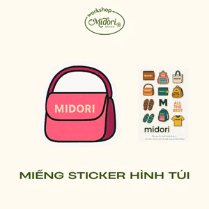 Sticker Dán Hình Túi Ví Balo Xách Áo Thun Trang Trí Nam Nữ Thương Hiệu M MIDORI