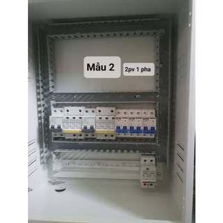Tủ điện năng lượng mặt trời 2PV 1 pha có chống sét | Tủ solar bảo vệ inverter | Schneider Citel IP65