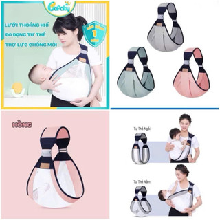 Địu lưới cho bé, địu lưới thoáng khí nhiều tư thế
