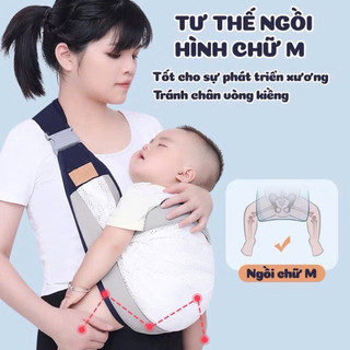 Địu lưới cho bé, địu lưới thoáng khí nhiều tư thế